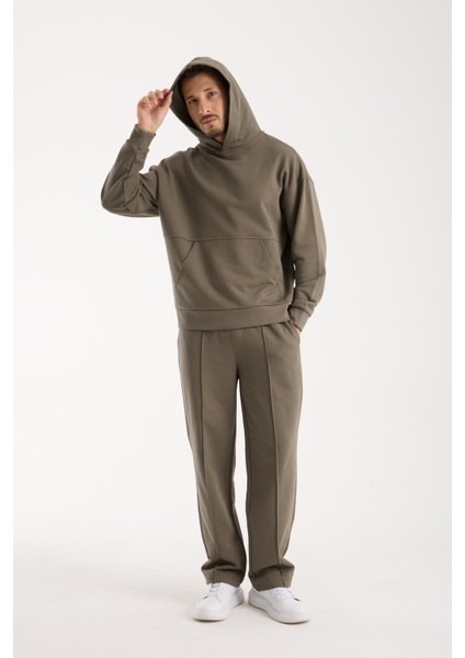 %100 Pamuk Premium Kalite Oversize Kapüşonlu Sweatshirt - Kanguru Cepli Hoodie fırsatları