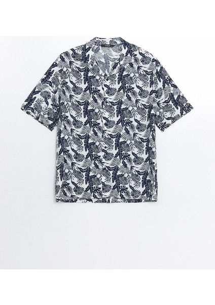 Yeni Sezon Regular Fit Kısa Kollu Desenli Viskon Erkek Gömlek indirimleri