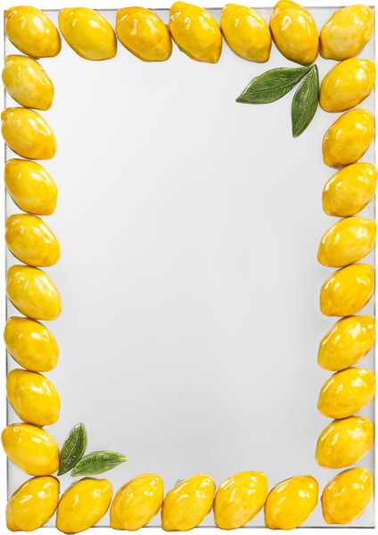 Lemon Lemon Sarı Seramik Duvar Aynası