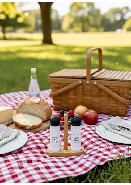 2’li Ahşap Standlı Tuzluk ve Karabiberlik Seti – Siyah & Beyaz, Şık ve Modern, Tezgah / Masa Üstü Kullanım indirimleri
