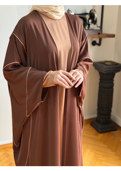 Acı Kahve Biyeli Abaya Takım 5081 fiyatları