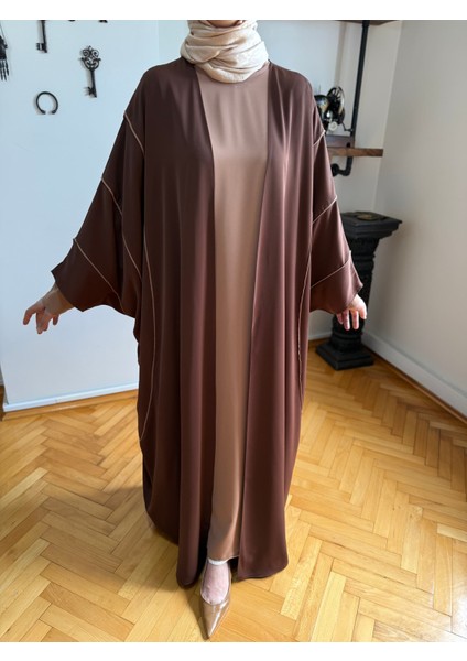 Acı Kahve Biyeli Abaya Takım 5081 modelleri