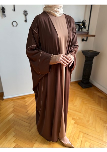 Acı Kahve Biyeli Abaya Takım 5081 indirimleri
