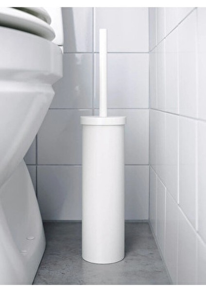 2'li Beyaz Banyo Seti - Çöp Kutusu (Çelik) 4 Litre / Tuvalet Fırçası (Çelik) 48 cm - Beyaz indirimleri