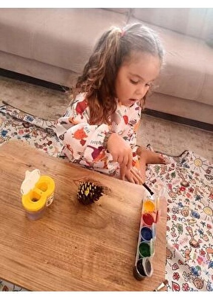 4-7 Yaş Zoo Sıvı Geçirmez, Makinede Yıkanabilir, Uzun Kollu Çocuk Faaliyet Aktivite Boyama Önlüğü modelleri