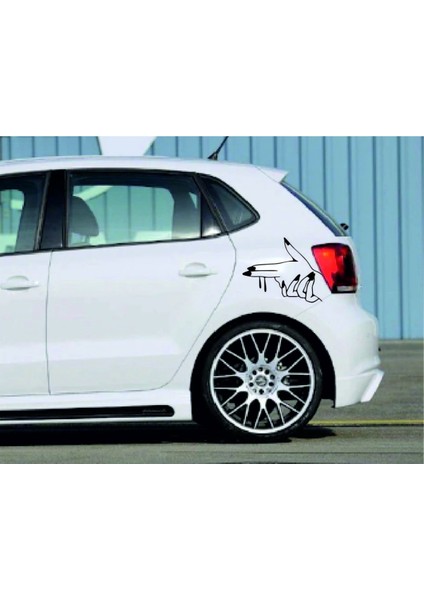 Kadın Eli Silah 30X25CM Sticker Araba, Motorsiklet, Laptop, Cam Sticker fiyatları