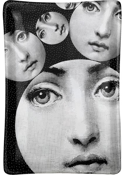 Variazioni N242 Siyah Beyaz Porselen Kül Tablası