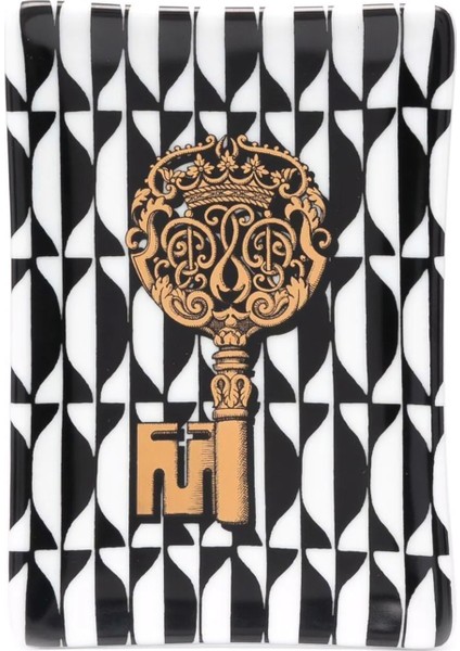 Chiavi And Losanghe Siyah Porselen Kül Tablası