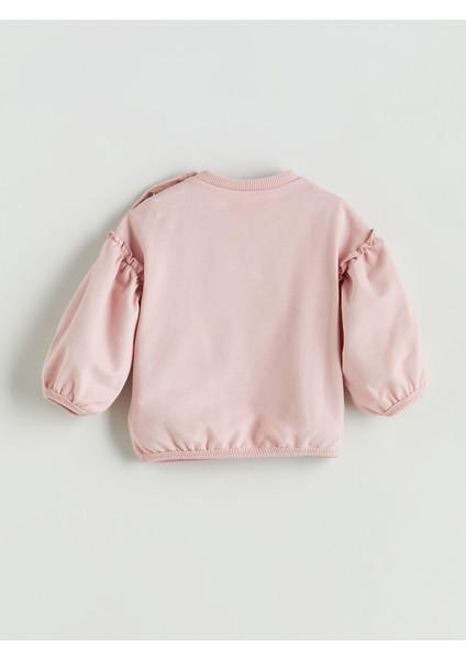 Yeni Sezon Bisiklet Yaka Kız Bebek Sweatshirt ve Eşofman Alt 2'li modelleri