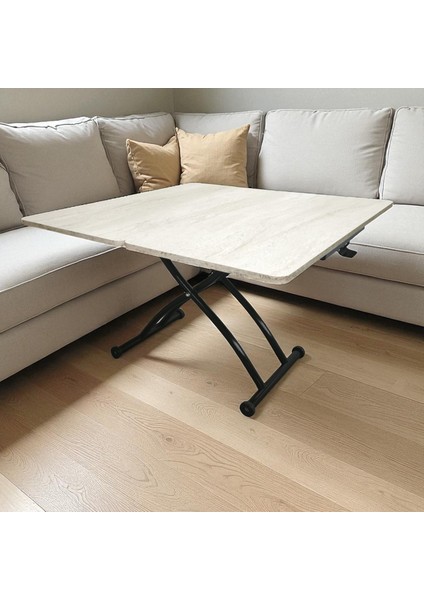 Mini Juppo Üst Tabla Mdf Traverten Oval Köşe Alt Ayak Metal Dışa Veya Içe Kıvrım modelleri