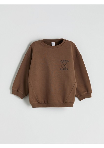 Yeni Sezon Baskılı Erkek Bebek Sweatshirt ve Pantolon 2'li fırsatları