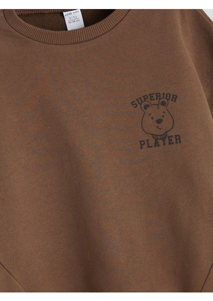 Yeni Sezon Baskılı Erkek Bebek Sweatshirt ve Pantolon 2'li indirimleri