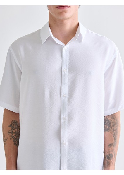 Yeni Sezon Regular Fit Kısa Kollu Viskon Erkek Gömlek modelleri