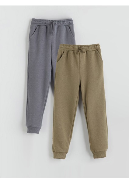 Yeni Sezon Beli Lastikli Erkek Çocuk Eşofman Altı 2'li