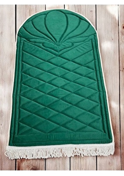 Lüks Ortopedik Diz Ağrıtmayan Süngerli Hediyelik Çeyizlik Burgu Saçaklı Çantalı Seccade