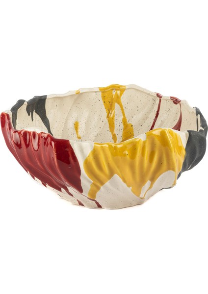 Renkli Porselen Dekoratif Kase