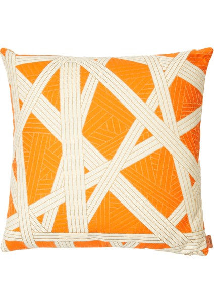 Nastri Turuncu Beyaz 50X50 cm Dekoratif Yastık fiyatları