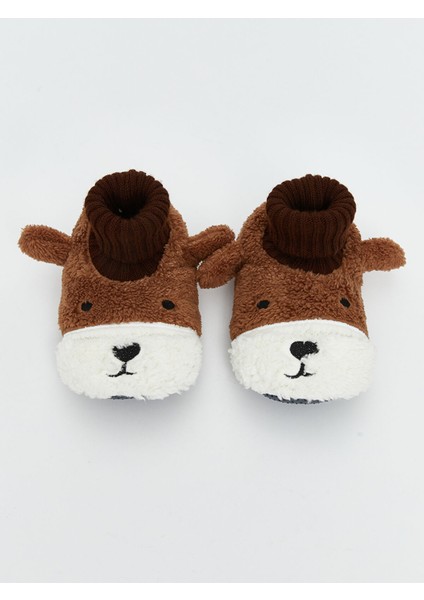 Yeni Sezon Hayvan Nakışlı Pelüş Erkek Bebek Ev Botu Panduf modelleri