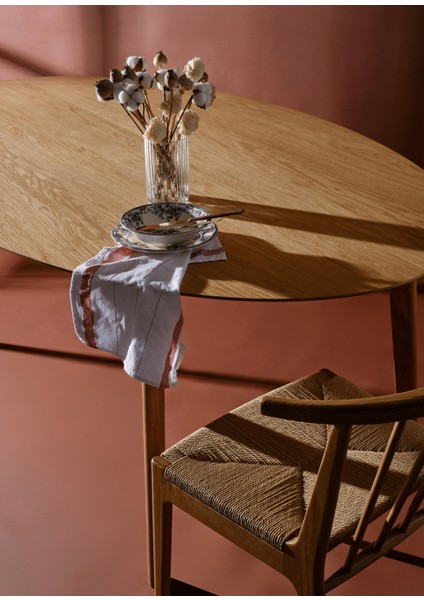 Henlow Natürel Meşe Oval Yemek Masası