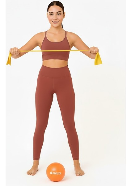 Evde Pilates ve Fitness Için 3’lü Loop Bant ve 20 cm Denge Pilates Topu Seti fırsatları