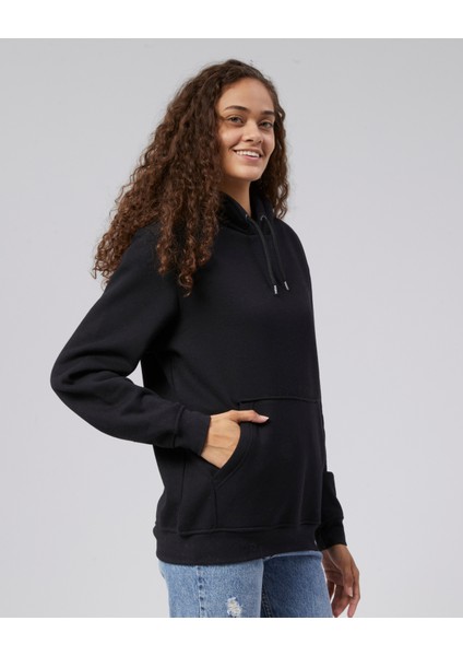 Mooncover Kadın Kapşonlu Kanguru Cepli Sweatshirt – Bordo fırsatları