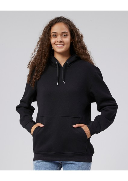 Mooncover Kadın Kapşonlu Kanguru Cepli Sweatshirt – Bordo