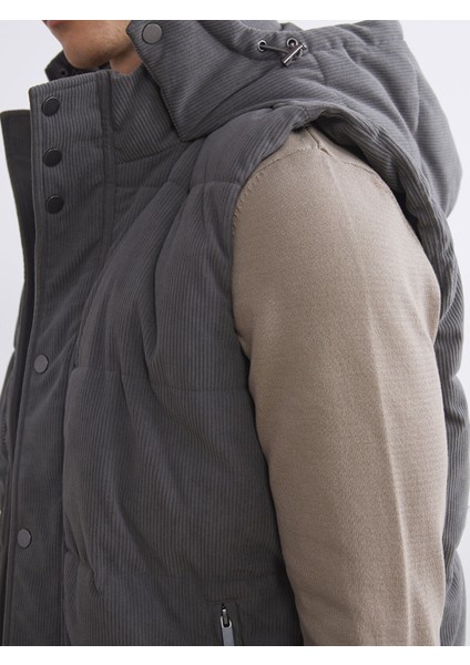 Yeni Sezon Standart Kalıp Dik Yaka Kadife Erkek Yelek fırsatları