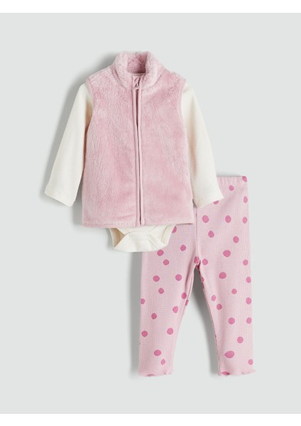 Yeni Sezon Bisiklet Yaka Kız Bebek Takım 3'lü
