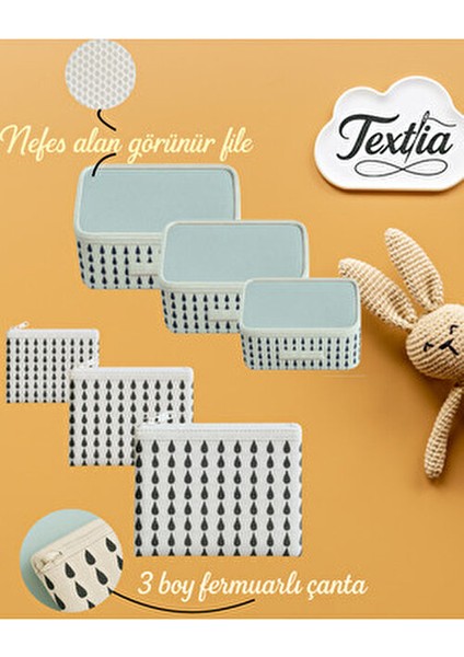 6'lı Bebek Bakım Çantası Hastane Çıkış Doğum Çantası -Damla fiyatları