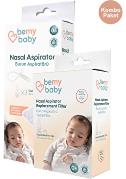 Nazal Burun Aspiratörü 10'lu Yedek Filtre ile Ergonomik Tasarım ve Yumuşak Uç