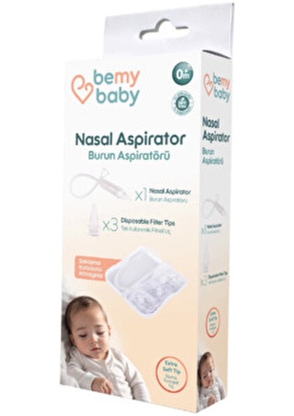 Nazal Burun Aspiratörü 10'lu Yedek Filtre ile Ergonomik Tasarım ve Yumuşak Uç