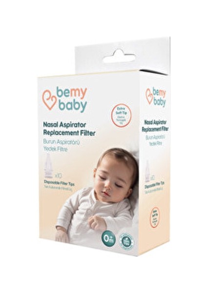 Nazal Burun Aspiratörü 10'lu Yedek Filtre ile Ergonomik Tasarım ve Yumuşak Uç