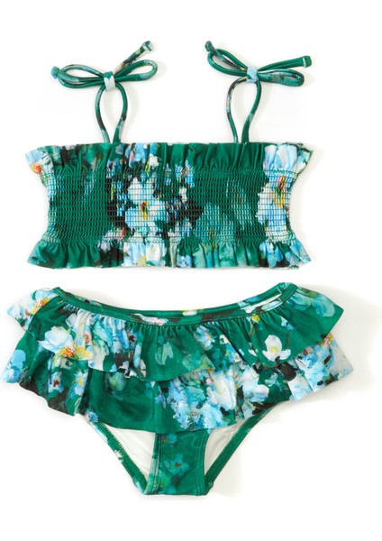 Çok Renkli Kız Çocuk Bikini Takımı