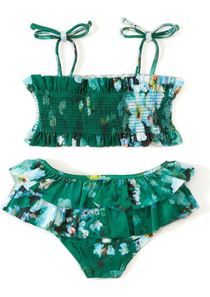 Çok Renkli Kız Çocuk Bikini Takımı fiyatları