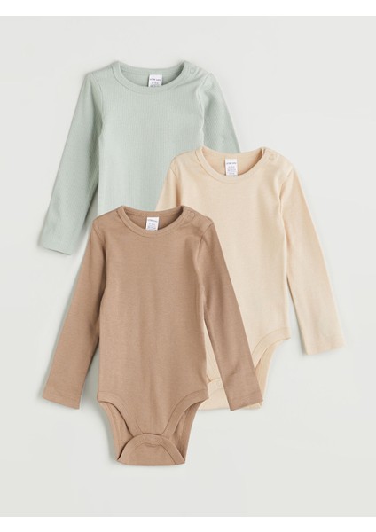 Yeni Sezon Basic Erkek Bebek Çıtçıtlı Body 3'lü