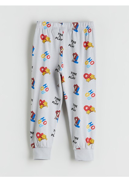 Yeni Sezon Beli Lastikli Winnie The Pooh Baskılı Erkek Çocuk Pijama Alt modelleri
