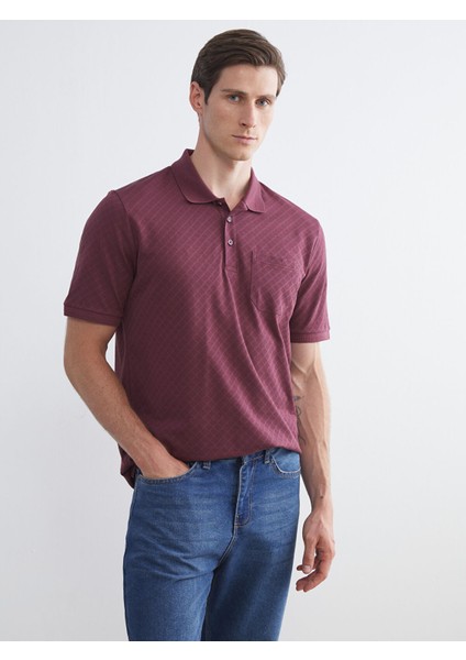 Yeni Sezon Polo Yaka Merserize Görünümlü Erkek Tişört
