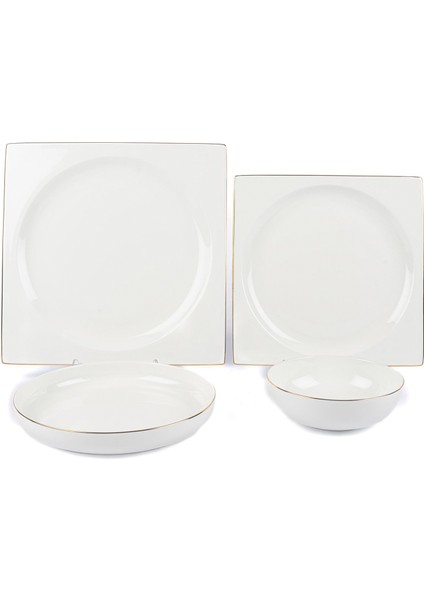 Naimas Gold 24 Parça 6 Kişilik Bone China Yemek Takımı modelleri