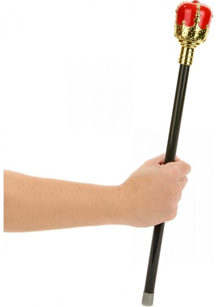 Taşlı Altın Renk Prenses Tacı ve Kırmızı Kraliyet Prenses Asası (4887) modelleri