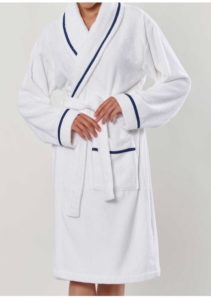 Trio Lacivert pamuklu Unisex Bornoz modelleri