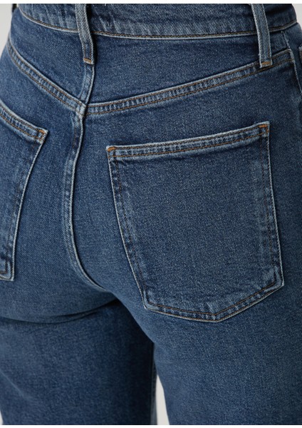90S Pinch Mavi Crop Straight Jean Pantolon indirimleri