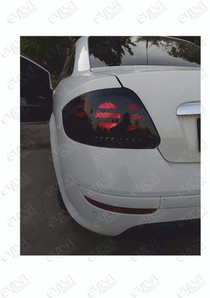 Model 2 Fiat Linea Uyumlu Stop Farı LED Görünümlü Folyo Kaplama-Orjinal Çizim-Birebir -Stop Kaplama