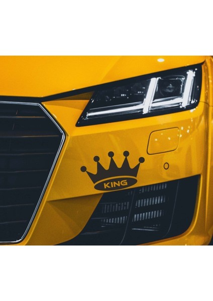Kral Tacı Oto Sticker 20X20 cm Siyah