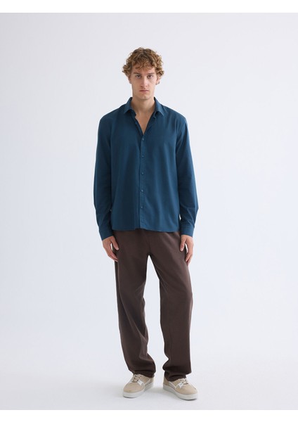 Yeni Sezon Regular Fit Uzun Kollu Gabardin Erkek Gömlek fiyatları