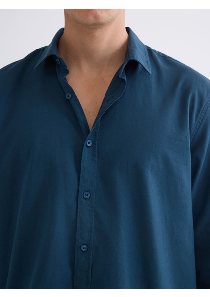 Yeni Sezon Regular Fit Uzun Kollu Gabardin Erkek Gömlek modelleri