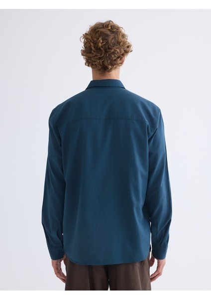 Yeni Sezon Regular Fit Uzun Kollu Gabardin Erkek Gömlek fırsatları