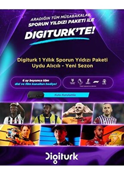 Sporun Yıldızı Paketi 12 Aylık Abonelik ile HD Kalitede İzleme İmkanı fırsatları