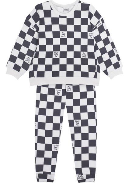Gri No Bad Days Unisex Çocuk Sweatshirt ve Pantolon 2'li Set