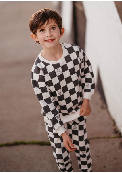 Gri No Bad Days Unisex Çocuk Sweatshirt ve Pantolon 2'li Set fırsatları