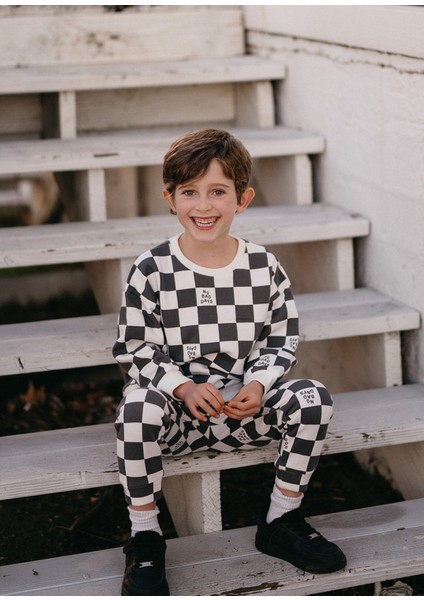 Gri No Bad Days Unisex Çocuk Sweatshirt ve Pantolon 2'li Set